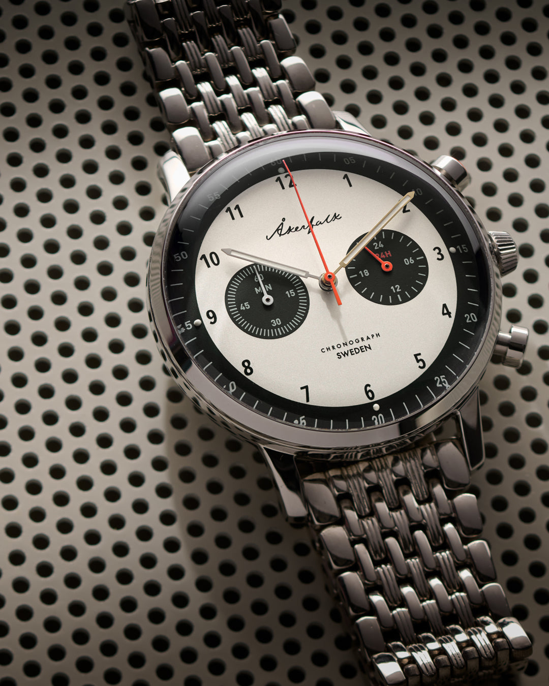 Chronograph】クロノグラフ パンダ 12h/24h ウォッチ