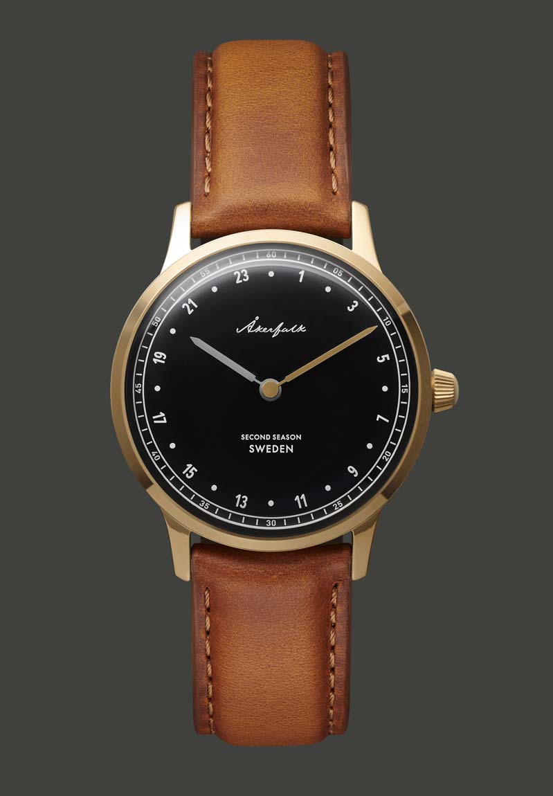 【Second Season】Gold×Black ・ Lt Brown Leather /ゴールド×ブラック・ライトブラウン レザー ストラップ