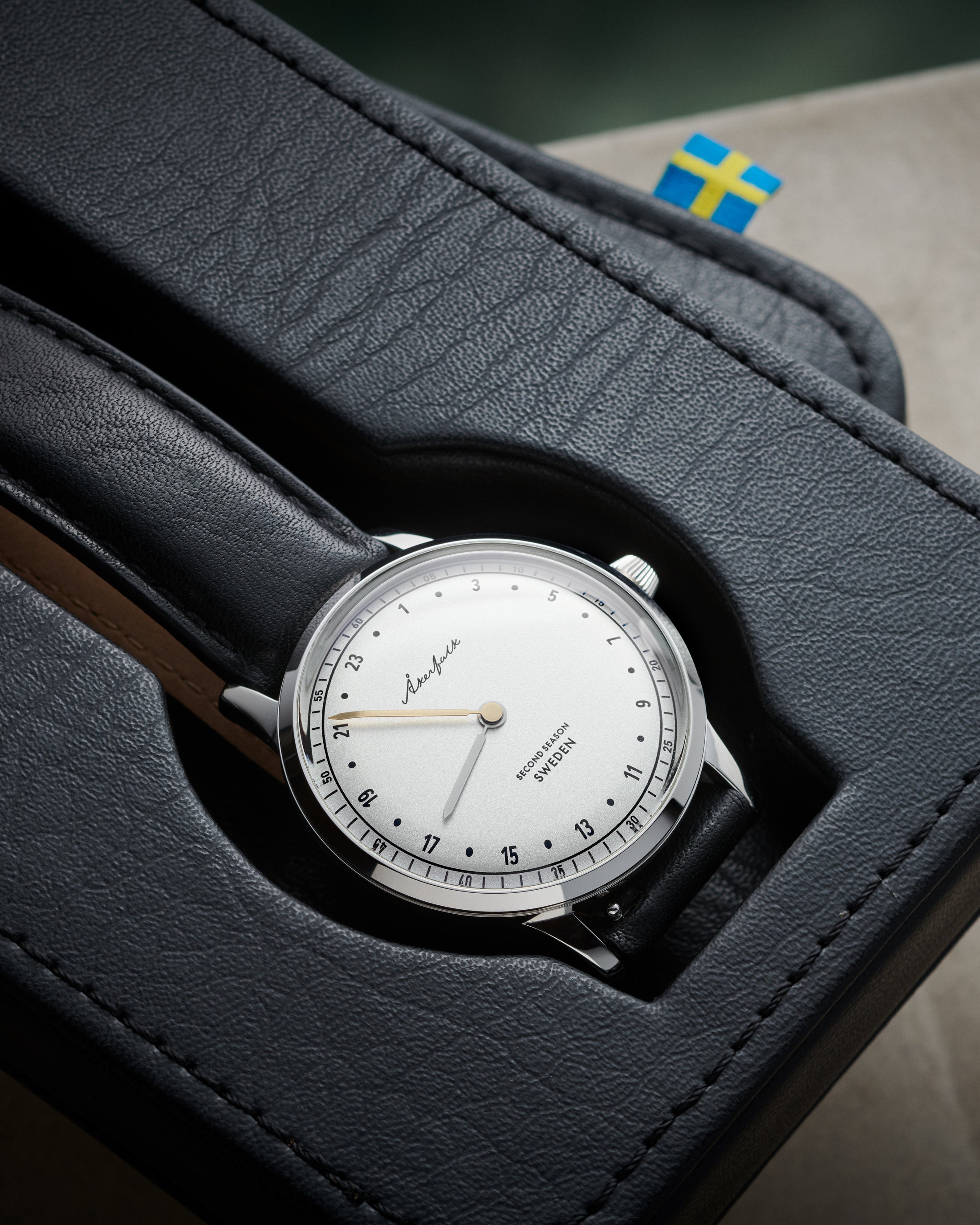 【Second Season】Silver×White・Black Leather / シルバー×ホワイト・ブラック レザー ストラップ