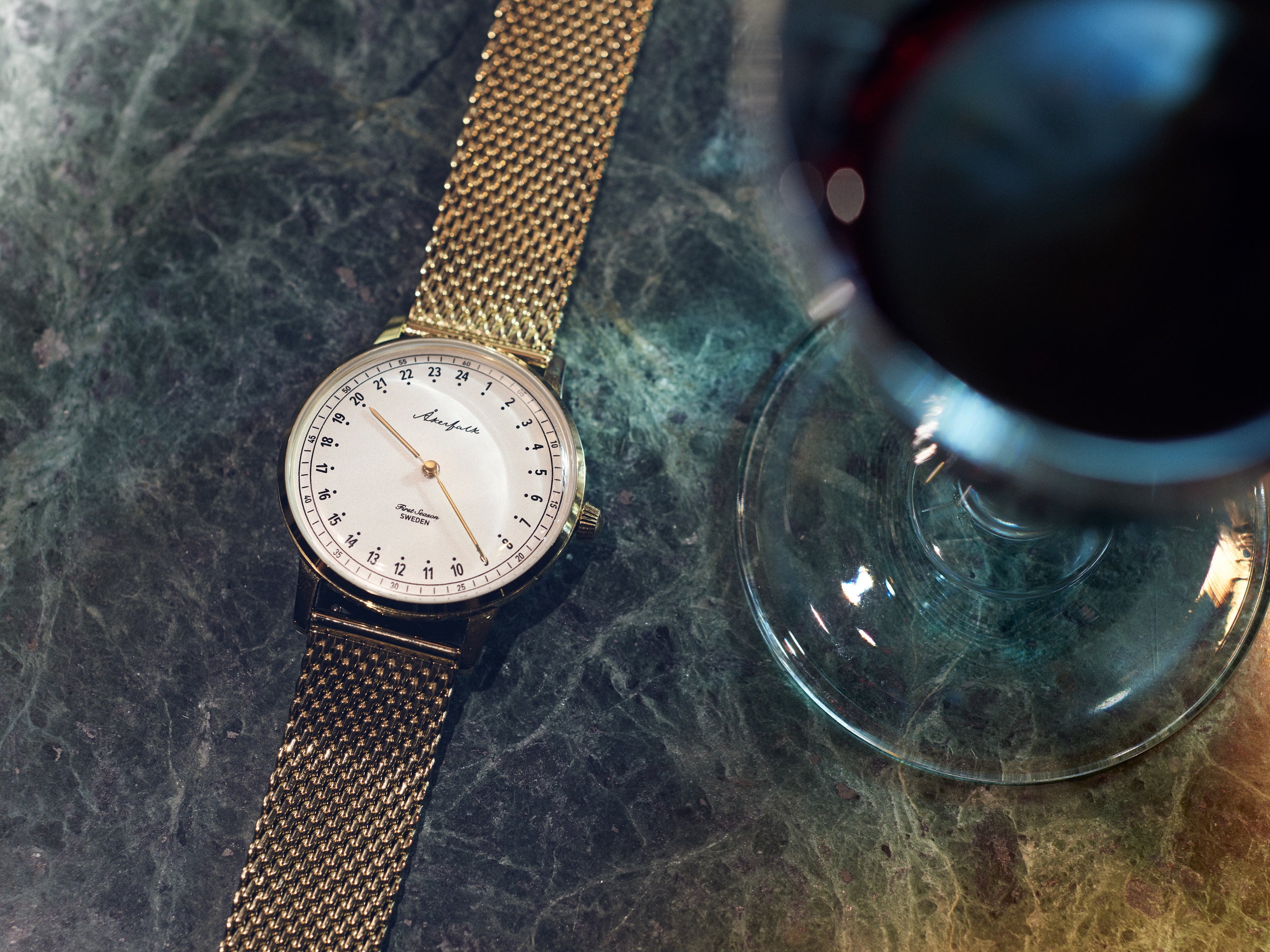 【First Season】Gold×White・Gold Mesh / ゴールド×ホワイト・ゴールド メタルメッシュ ストラップ